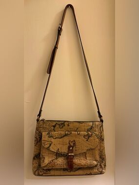 Patricia Nash cross-body bag. European map collection
